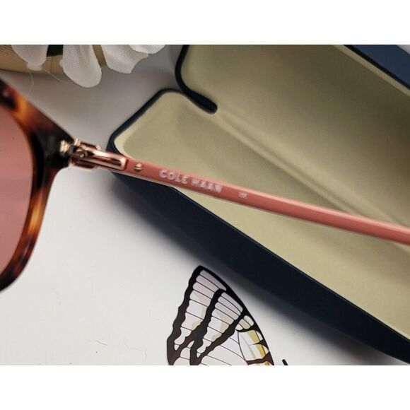 NIB - Cole Haan Mirrored Rose Tortoise Sunnies w Case - Picture 10 of 10
